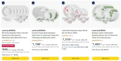 Larah by Borosil Dinner Set at minimum 53% Discount