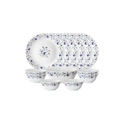 Larah by Borosil Helena Opalware Dinner Set 13 Pieces
