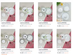 Larah by BOROSIL Dinner Set Minimum 60% Discount