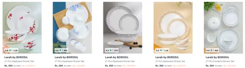 Image of Larah By Borosil Dinner set starting @ ₹899