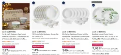 Larah by Borosil Dinner Set at minimum 60% Discount 