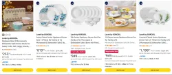 Larah by Borosil Dinner Set Starting @ ₹253