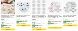 Larah by Borosil Dinner Set Starting @ ₹460