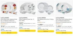 Larah By Borosil Dinner set upto 64% discount