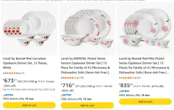 Larah by Borosil Dinner Set up to 66% Discount 