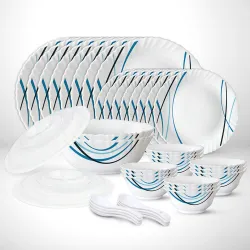 Larah by Borosil Galaxy Series Merlin Dinner set (Pack of 44)