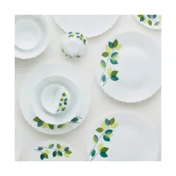Larah by Borosil Green Dinner Set 35 Pieces