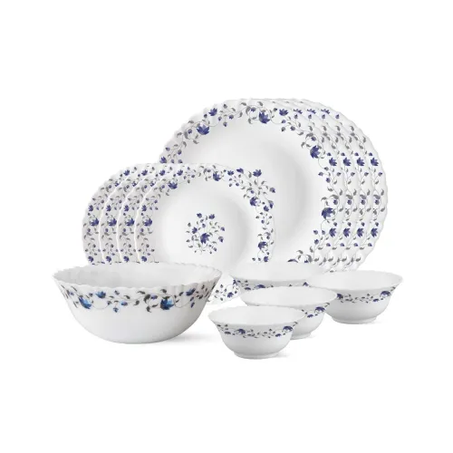 Image of Larah by Borosil Helena Opalware Dinner Set, 13-Pieces
