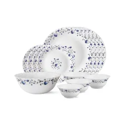 Larah by Borosil Helena Opalware Dinner Set, 13-Pieces