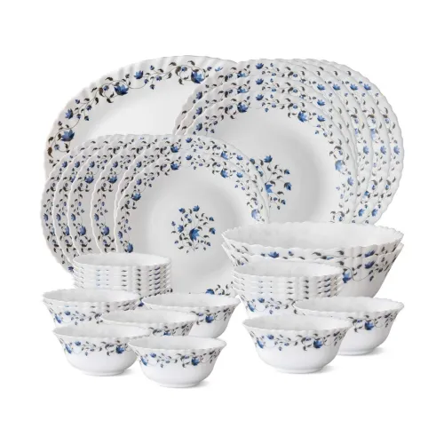 Image of Larah by Borosil Helena Opalware Dinner Set, 33-Pieces
