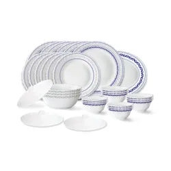 Larah by Borosil Jazzblue Dinner Set 31 Pieces