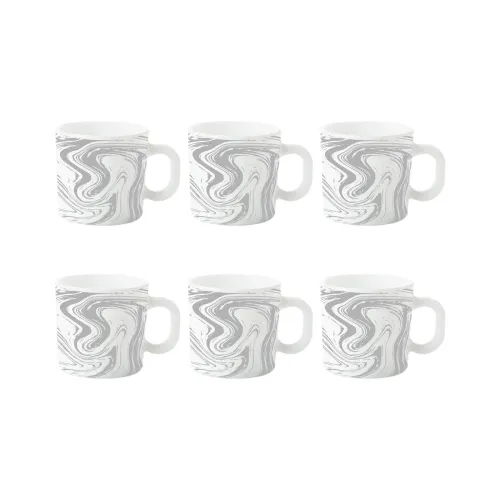 Image of Larah by Borosil Marble Opalware Mug Set