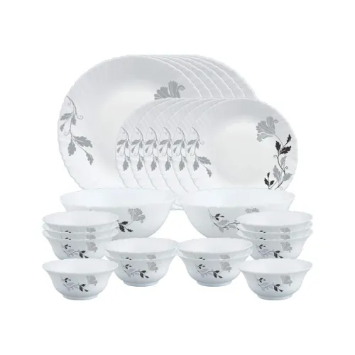Image of Larah by Borosil Millenia Opalware Dinner Set 28 Pcs