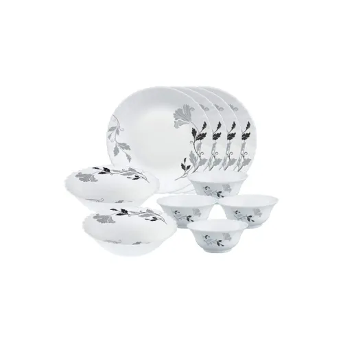 Image of Larah by Borosil Millenia Opalware Dinner Set, 10 -Piece