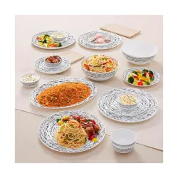 Larah By Borosil Moon Milky Way Dinner Set - 21 Pcs