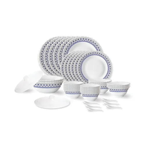 Image of Larah by Borosil Opalware Dinner Set 40 Pieces for Family of 6 