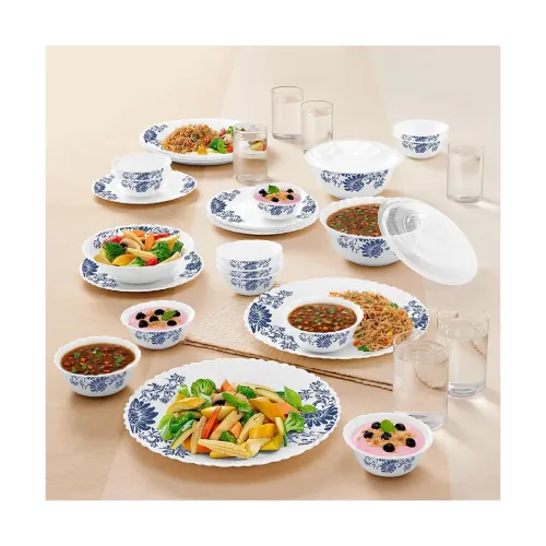 Image of Larah By Borosil Opalware Dinner Set 35 Pieces