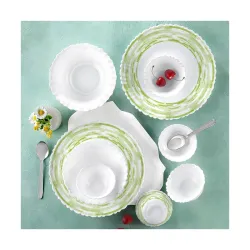 Larah by Borosil Silk Series Aura Opalware Dinner Set