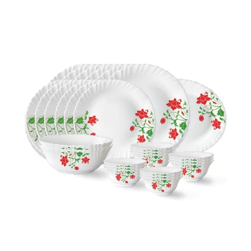 Image of Larah by Borosil Opalware Dinner Set 27 Piece