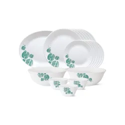 Larah by BOROSIL Opalware Dinner Set - 21 Pieces White