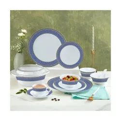 Larah by Borosil Opalware Dinner Set  62 Pcs