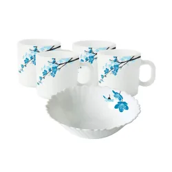 Larah by BOROSIL Opalware Snacks Set - 180ml,