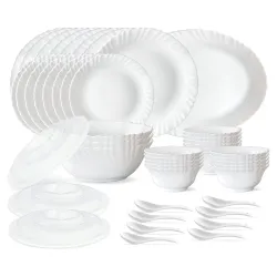Larah by Borosil Plain Dinner Set