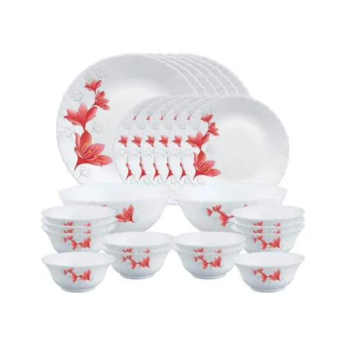 Image of Larah by Borosil Ruby Dinner Set