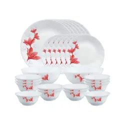 Larah by Borosil Ruby Dinner Set