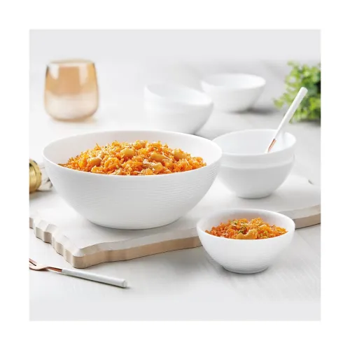 Image of Larah by Borosil Plainware Orbit Series Opalware 7 Pcs Pudding Set
