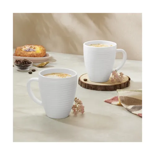 Image of Larah by BOROSIL Tea/Coffee Orbit White Opalware Mug