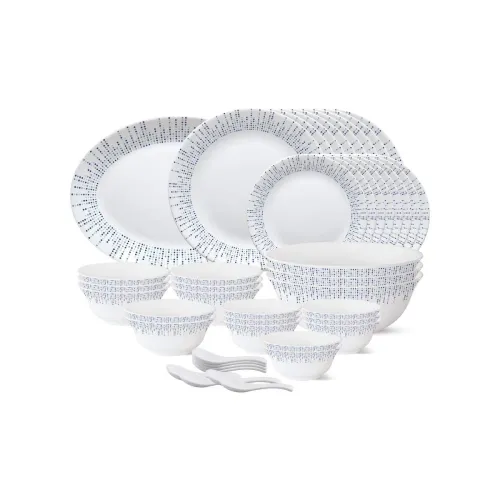 Image of Larah by Borosil - Tiara Series Pulse 44 Pcs Dinner Set
