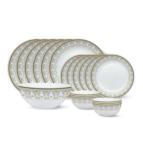 Image of Larah by Borosil Vatika Kohinoor Series Opalware Dinner Set