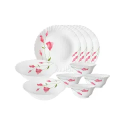 Larah by Borosil Diana Opalware Dinner Set (10 Pieces)