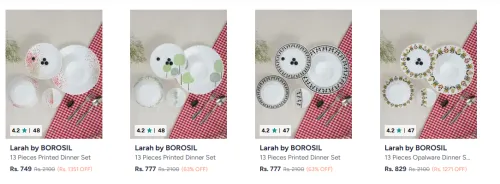 Image of Larah By Borosil Dinner Set starting at ₹749