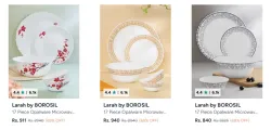 Larah By Borosil Dinner Set up to 69% Discount