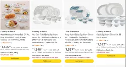 Larah by BOROSIL Dinner set at minimum 60% Discount 