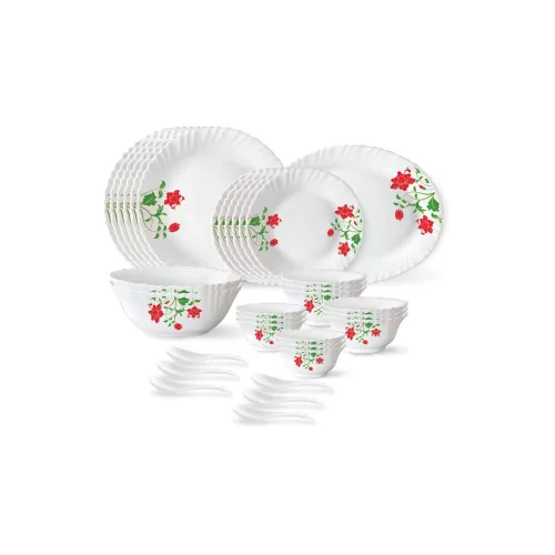 Image of Larah by Borosil Hazel Opalware Dinner Set (33 Pieces)
