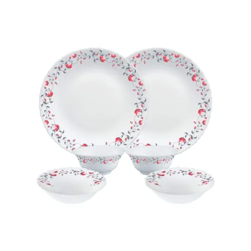Image of Larah by Borosil Pentas Opalware Dinner Set, 6 -Piece