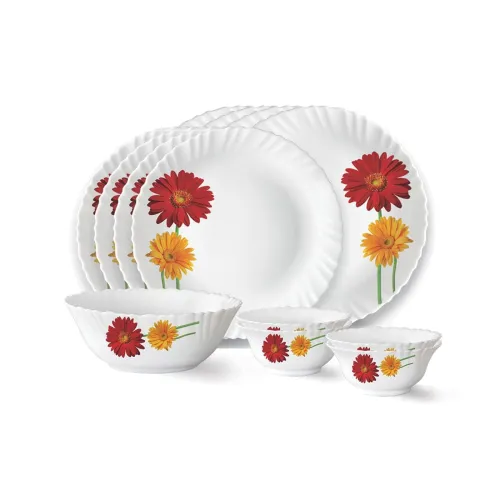 Image of Larah by Borosil Zinnia Dinner Set 13Pcs