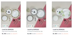 Larah Dinner Set at Minimum 60% Discount