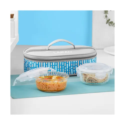 Image of Larah Glassware Vogue Borosilicate Glass Lunchbox 