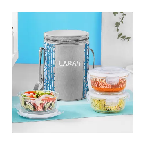 Image of Larah Glassware Vogue Borosilicate Glass Lunchbox 