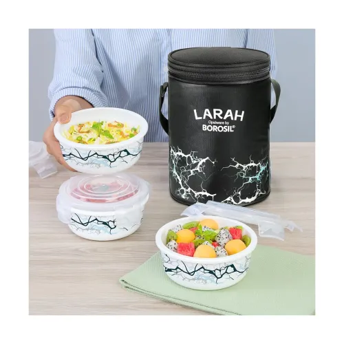 Image of Larah Zeus 3-Piece Opalware Lunch Box Set