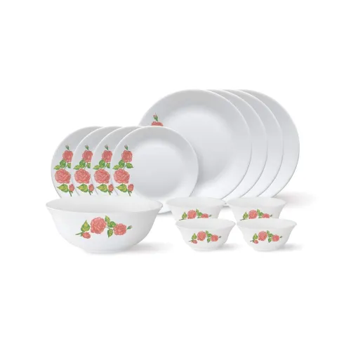 Image of Larah by Borosil 13 Pcs Opalware Dinner Set