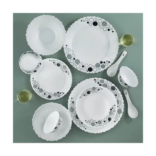 Image of Larah by Borosil 35 Pieces Opalware Dinner Set 