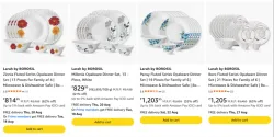 Larah By Borosil Dinner set upto 65% discount 