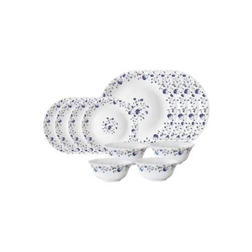 Image of Larah by Borosil Helena Opalware Dinner Set, 12 Pieces, White