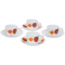 Larah by BOROSIL Zinnia Opalware Cup Set of 8