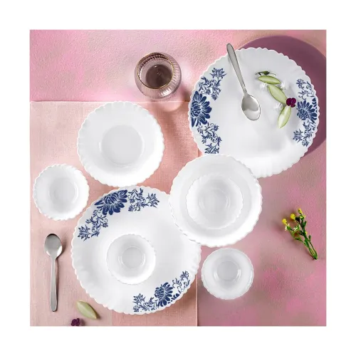 Image of Larah by Borosil Silk Series Leona Opalware Dinner Set 